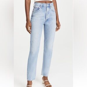 NWT AGOLDE 90s Pinch Waist High Rise Straight Jeans